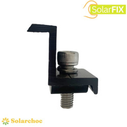 Clame / bride de fin BLACK de rail SOLARFIX pour panneaux solaires épaisseur 30mm 