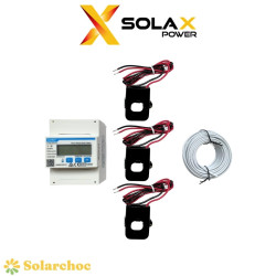 Compteur analyseur / smart meter DTSU 666 CT pour onduleur SOLAX X3 triphasé 