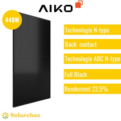 Panneau solaire AIKO 440W Full black ABC N-type A-MAH54MB 