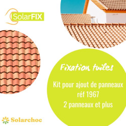 Kit SOLARFIX pour panneau(x) solaire(s) suivant(s) sur toiture tuile pose portrait 