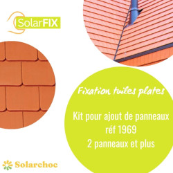 Kit SOLARFIX pour panneau(x) solaire(s) suivant(s) sur toiture tuile plate pose portrait 