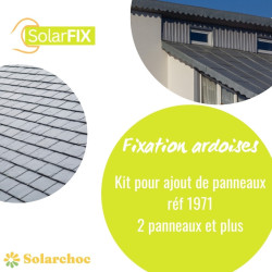 Kit SOLARFIX pour panneau(x) solaire(s) suivant(s) sur toiture ardoise pose portrait 