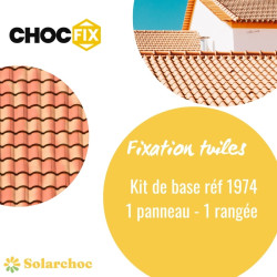 Kit CHOCFIX pour 1er panneau solaire sur toiture tuile pose portrait 