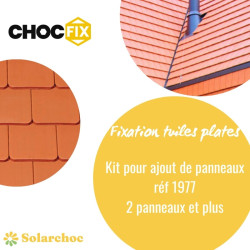 Kit CHOCFIX pour panneau(x) solaire(s) suivant(s) sur toiture tuile plate pose portrait 