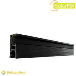 Rail alu noir SOLARFIX longueur 2,40 mètres pour panneaux solaires 