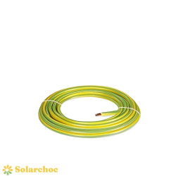 Bobine 100m de câble terre 6mm² jaune et vert H07VR 