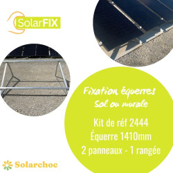 KIT SOLARFIX pour 2 panneaux au sol sur équerres 1410mm