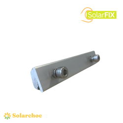 Jonction de rail pour support de fixation pour panneaux solaires